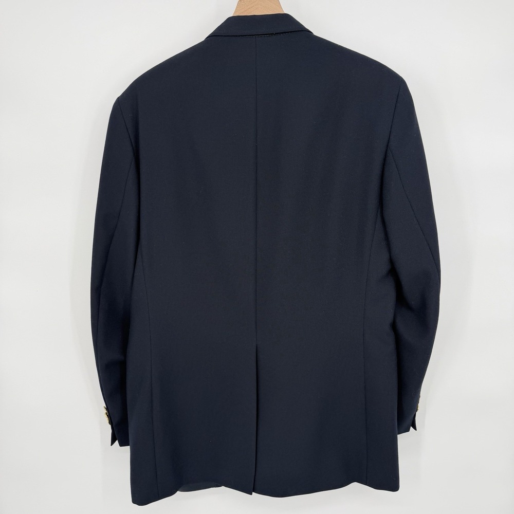 Orvis Blazer 42 Long Navy Blue Gold Buttons Sport‎ Coat Made in USA Wool Blend - Picture 2 of 9